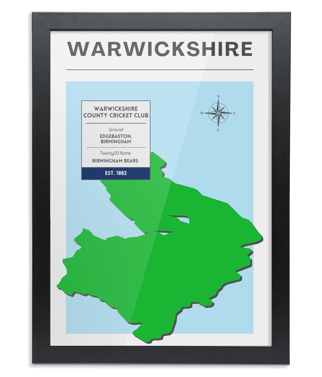 Warwickshire County Cricket Poster