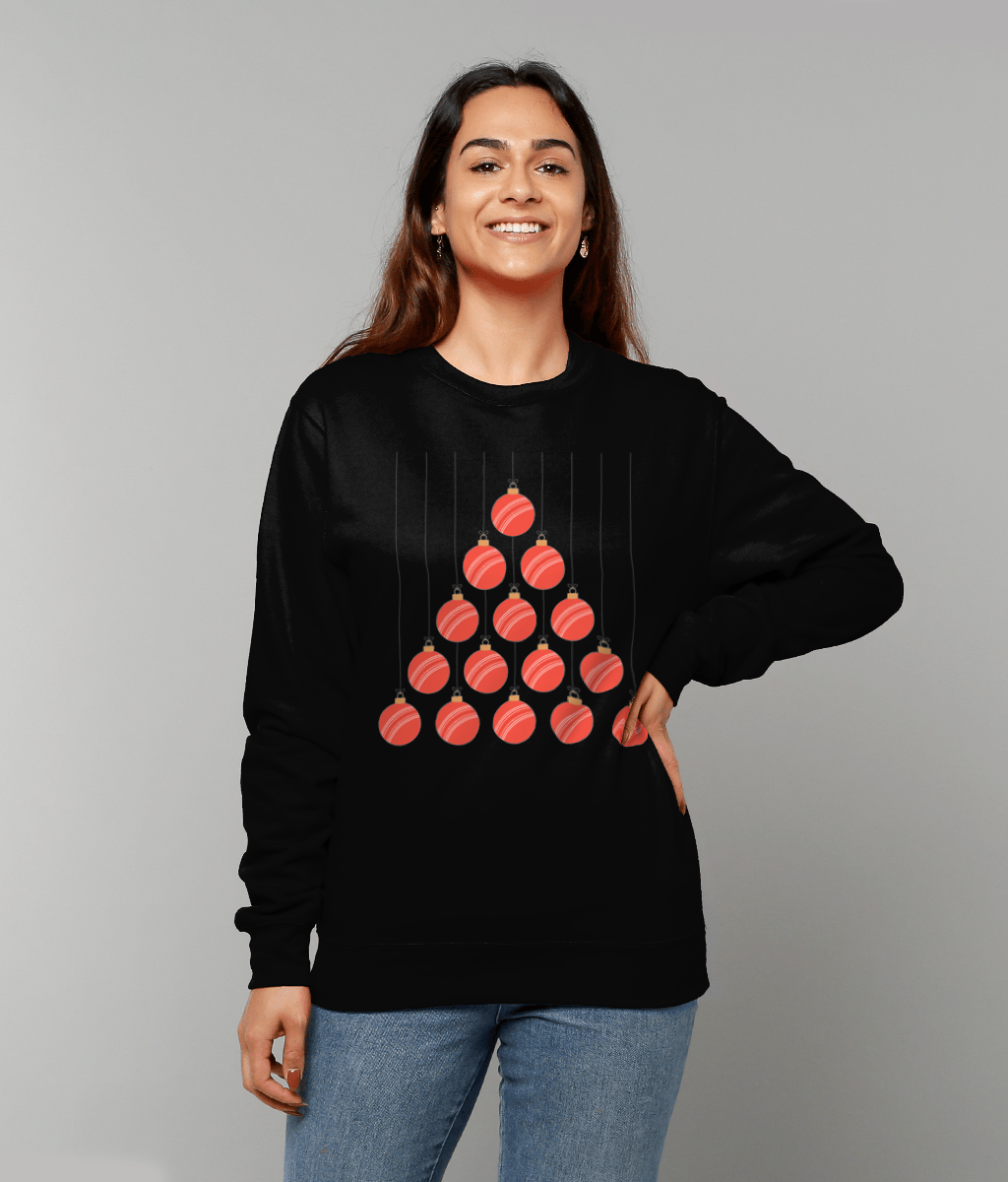 Cricket Ball Baubles Cricket Christmas Sweater | Adults | Unisex