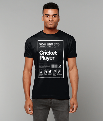 Cricket Player Label Novelty T-Shirt