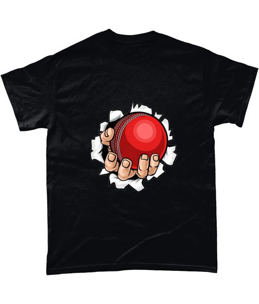 Novelty Cricket Ball in Hand Unisex T-Shirt