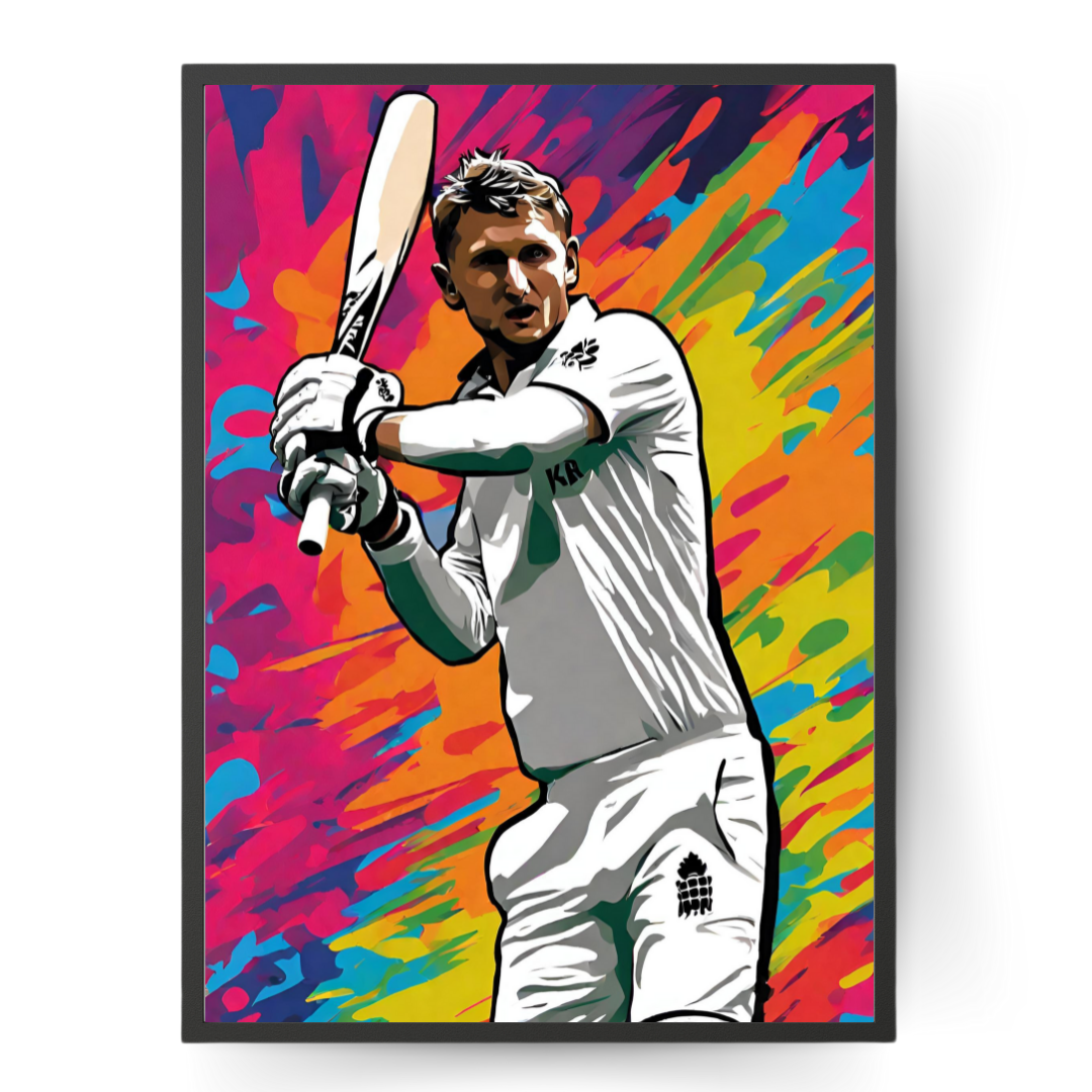 Joe Root Batting | Pop Art Poster