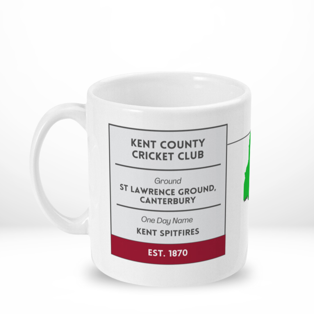 Kent County Cricket Map Mug