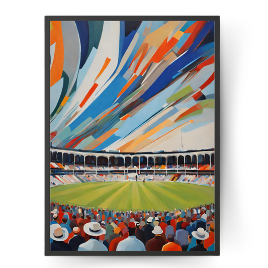 Abstract Colourful Cricket Stadium Art Print