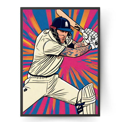 Ben Stokes Batting | Pop Art Poster