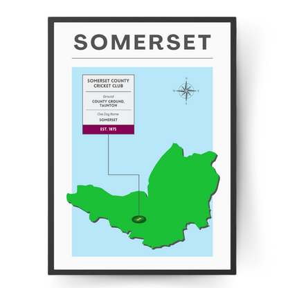 Somerset County Cricket Poster