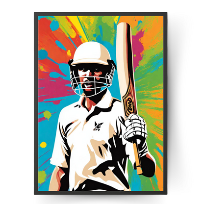 Cricketer Celebrating | Pop Art Poster