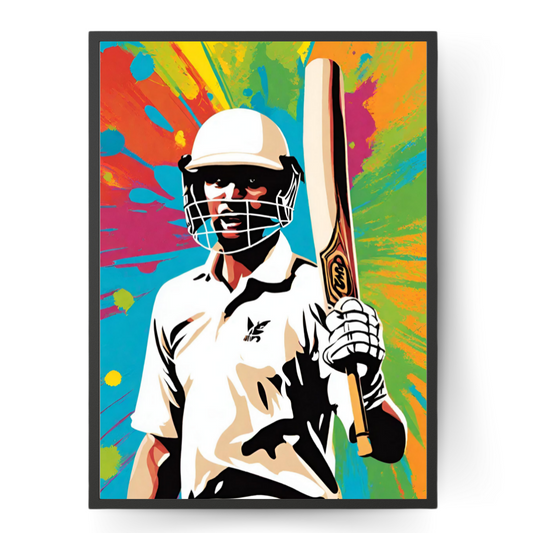 Cricketer Celebrating | Pop Art Poster