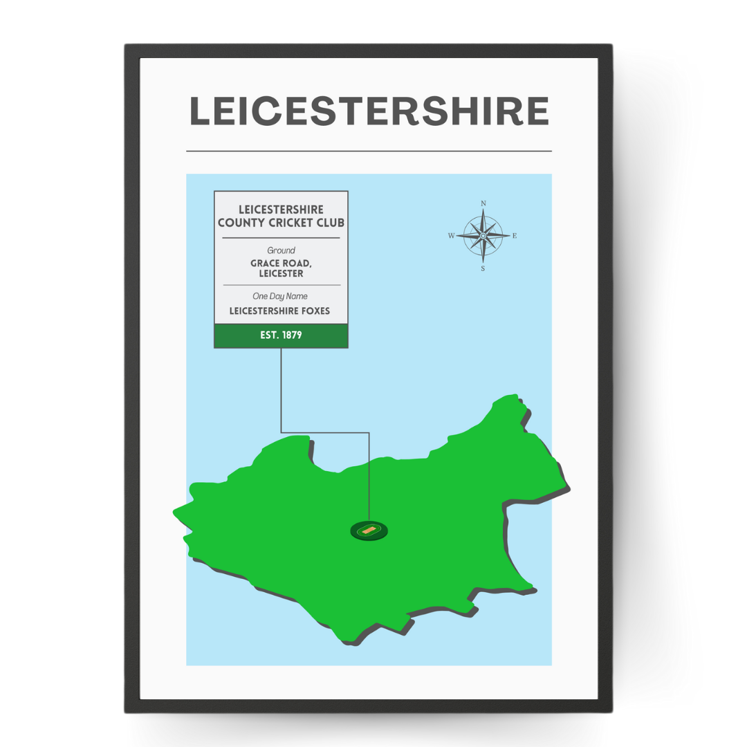 Leicestershire County Cricket Poster