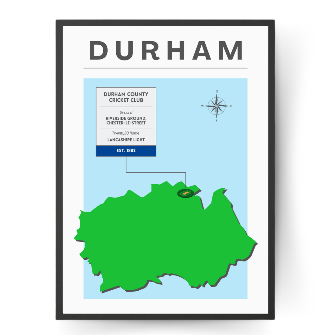 Durham Cricket County Poster