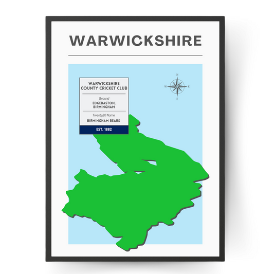 Warwickshire County Cricket Poster