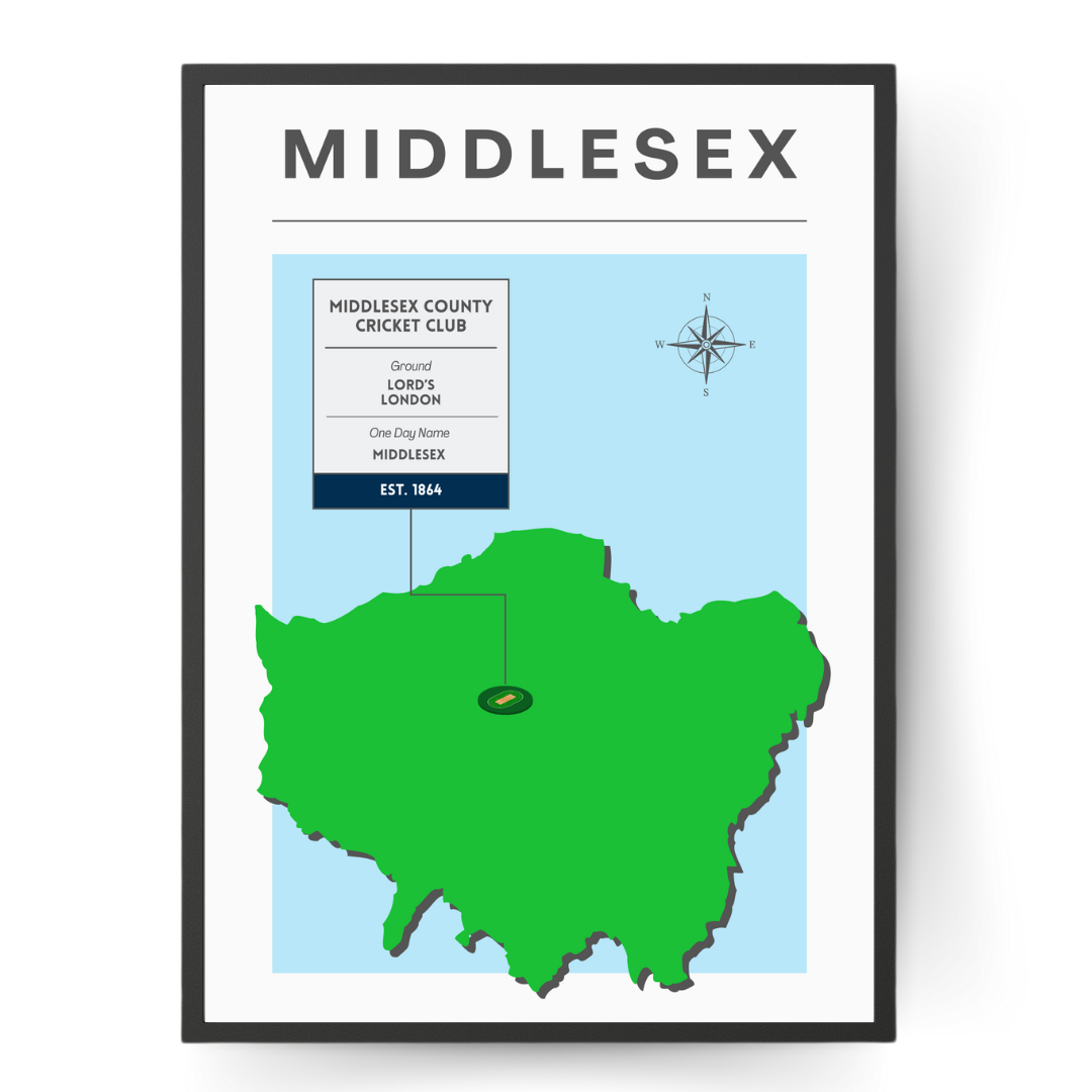 Middlesex County Cricket Poster