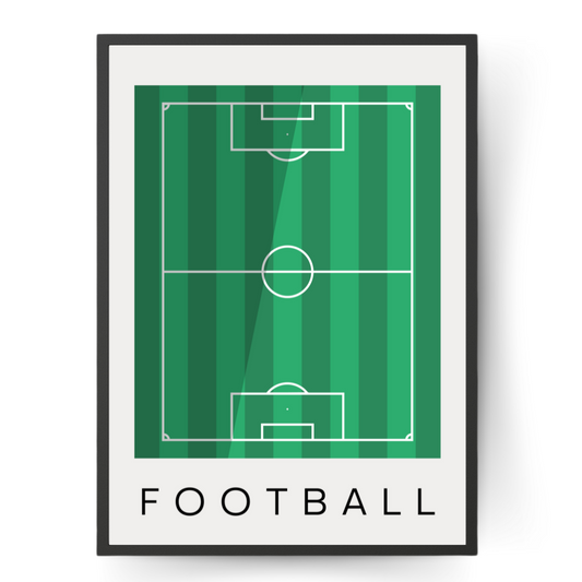 Football Pitch Wall Art | Contemporary Minimalist Poster