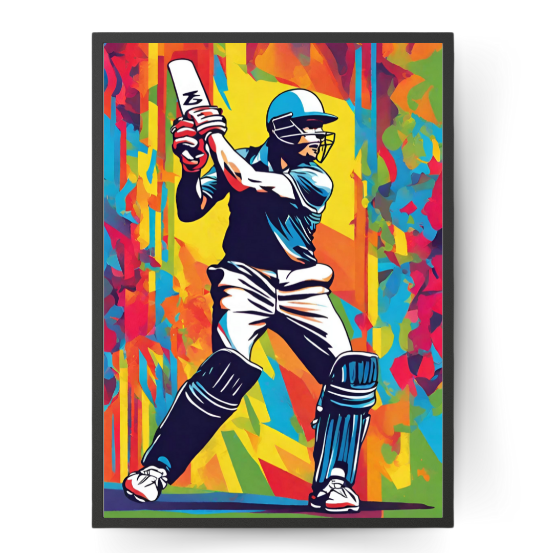 Batsman In Action | Pop Art Poster