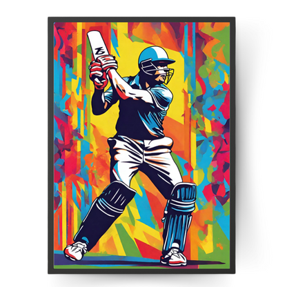 Batsman In Action | Pop Art Poster