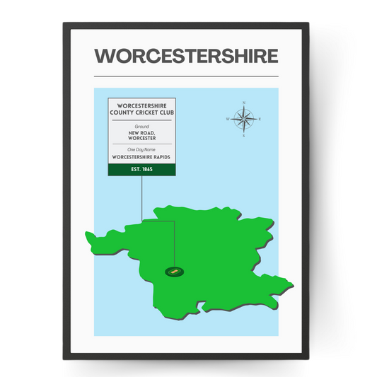 Worcestershire County Cricket Poster