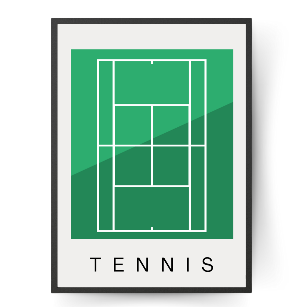 Tennis Court Wall Art | Contemporary Minimalist Poster