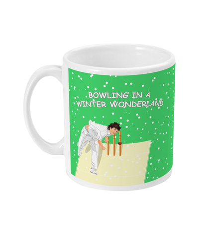 Christmas Cricket Mug | Bowling In a Winter Wonderland