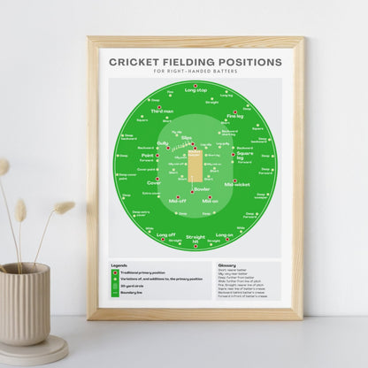 Cricket Fielding Positions Wall Print