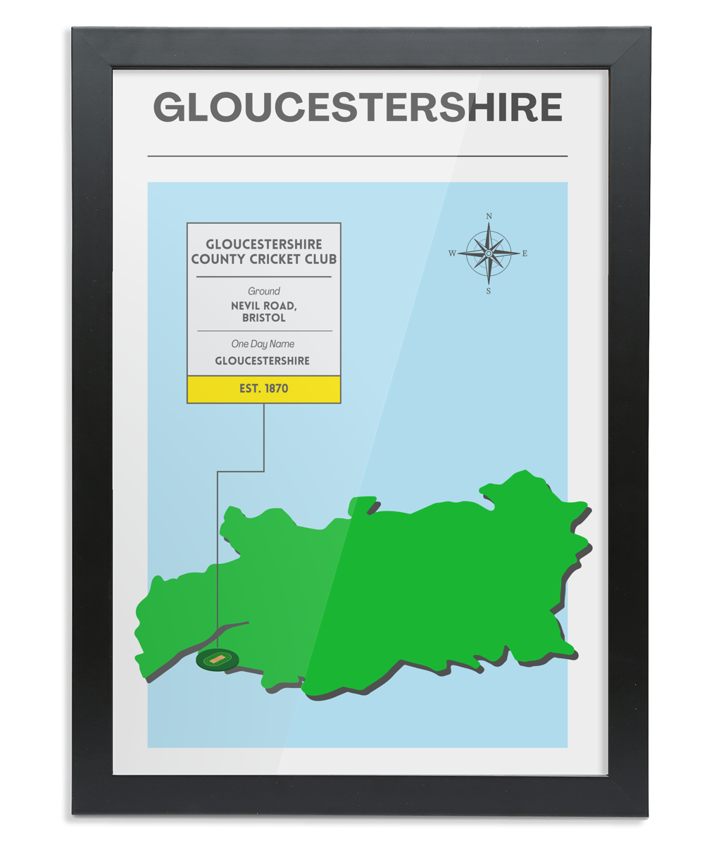 Gloucestershire County Cricket Poster