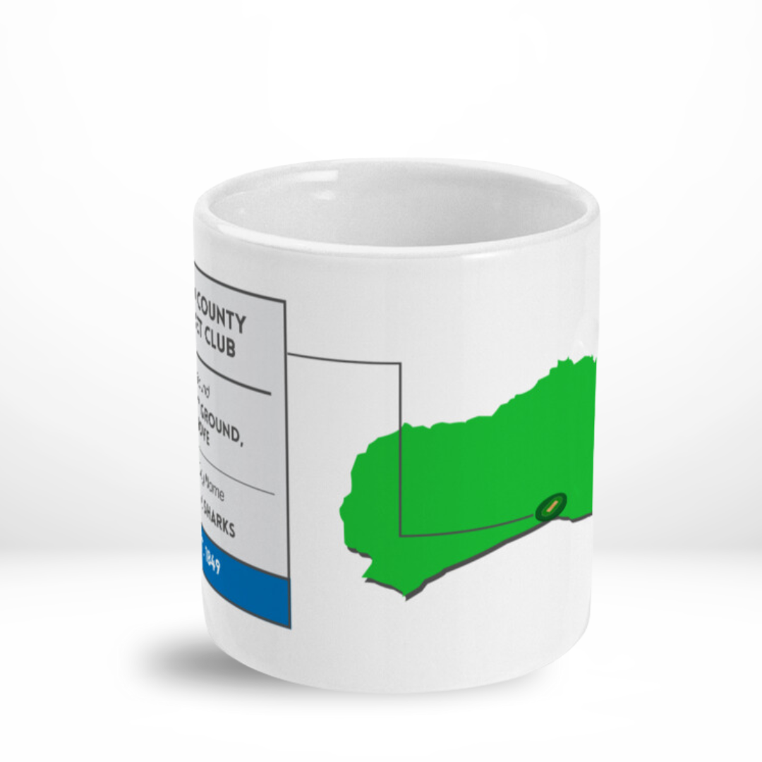 Sussex County Cricket Map Mug