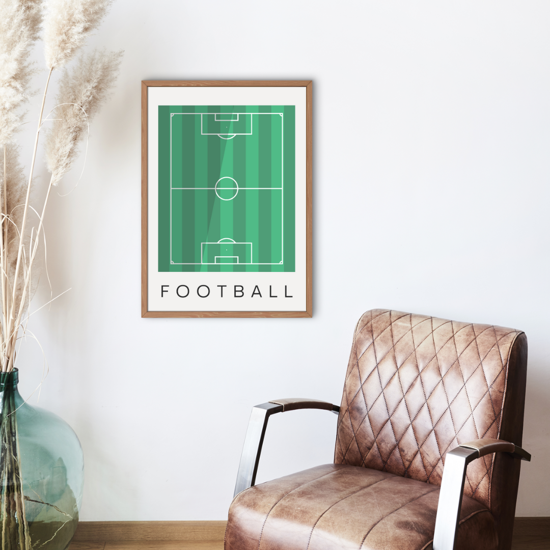 Football Pitch Wall Art | Contemporary Minimalist Poster