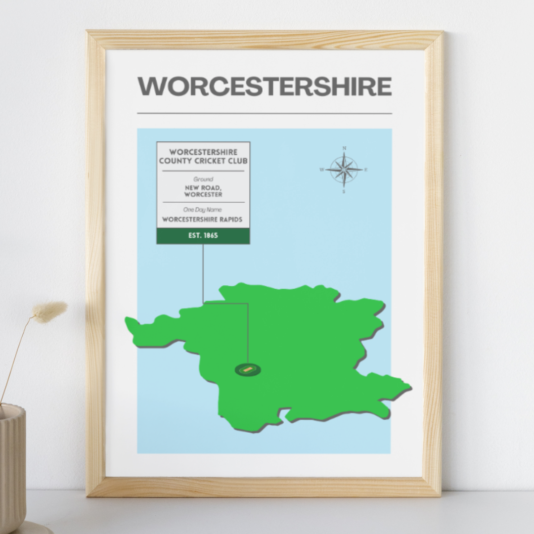 Worcestershire County Cricket Poster