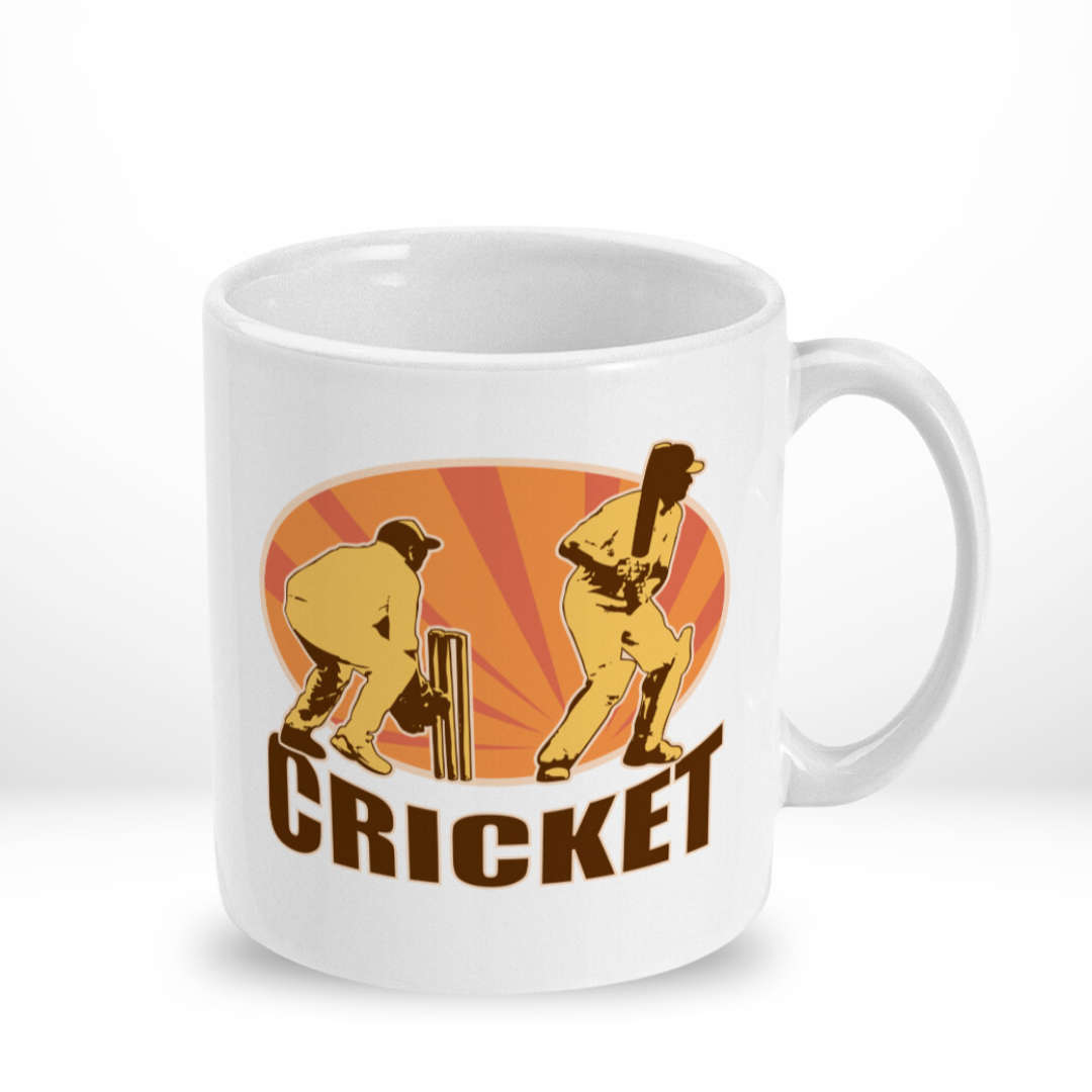 Retro Design Cricket Mug