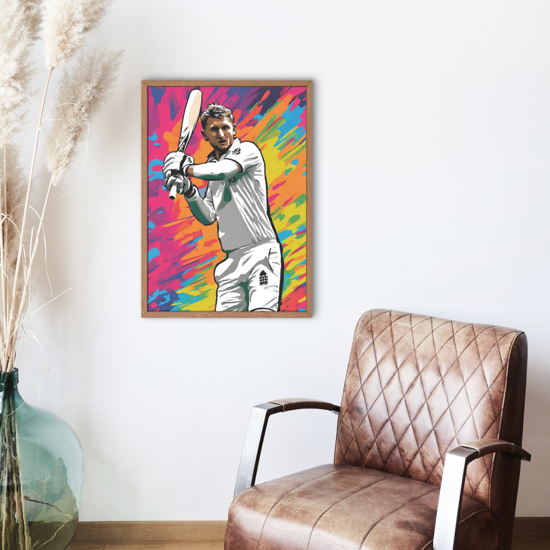 Joe Root Batting | Pop Art Poster