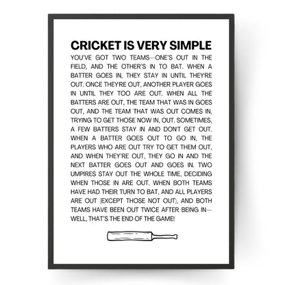 Funny Cricket Rules Print