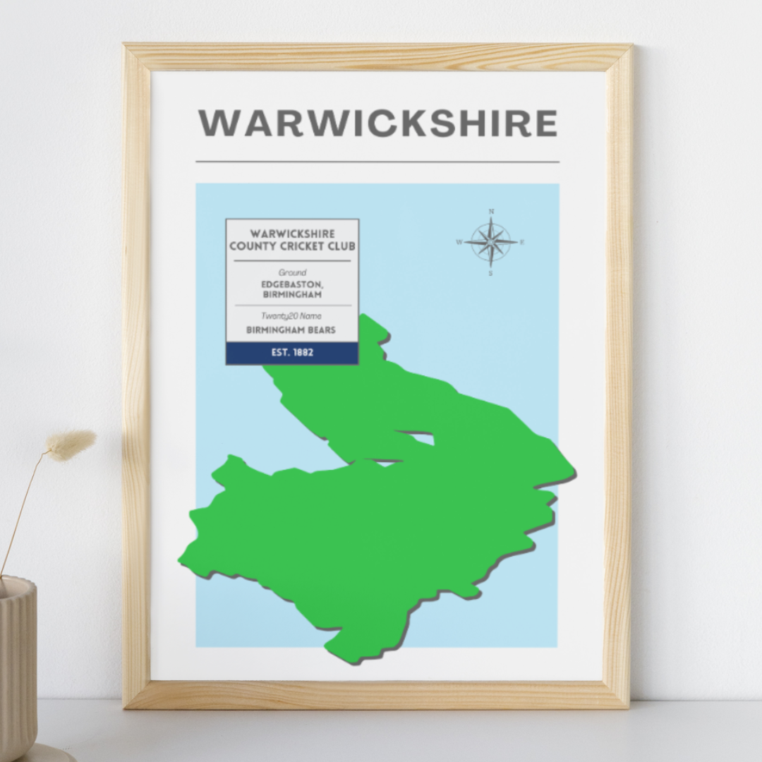 Warwickshire County Cricket Poster