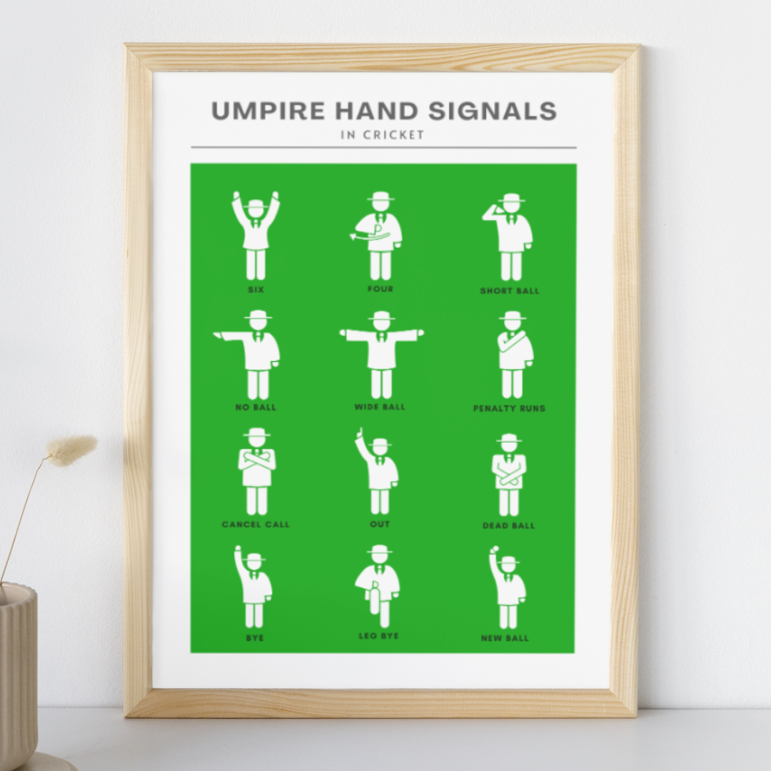 Umpire Hand Signals Wall Print