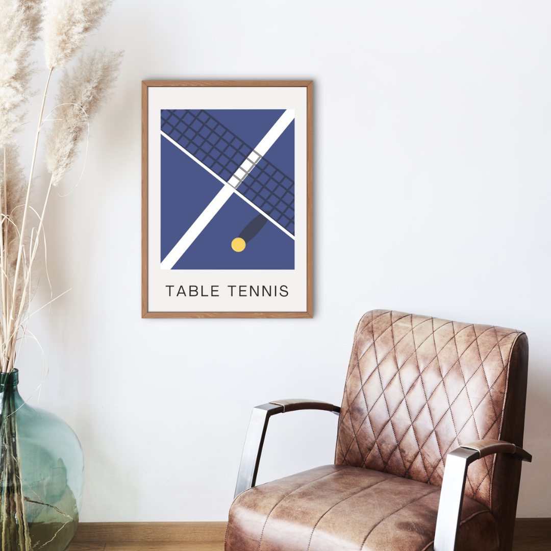 Table Tennis Contemporary Minimalist Wall Print