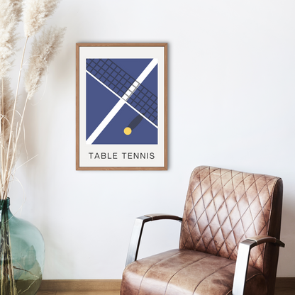 Table Tennis Contemporary Minimalist Wall Print