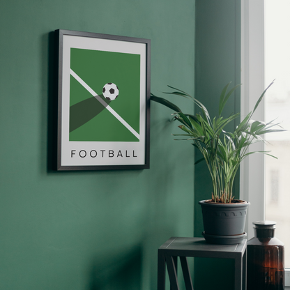 Football Contemporary Minimalist Wall Print