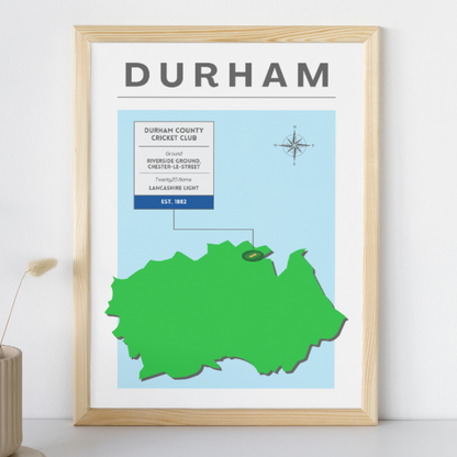 Durham Cricket County Poster