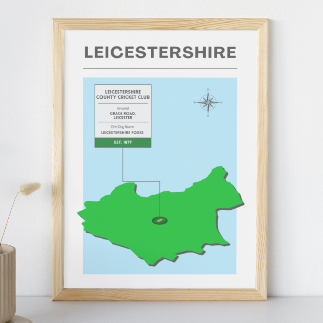 Leicestershire County Cricket Poster