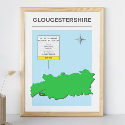 Gloucestershire County Cricket Poster