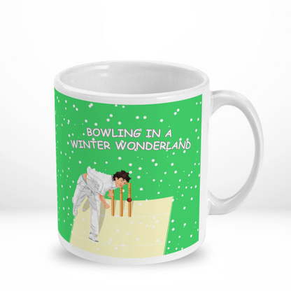 Christmas Cricket Mug | Bowling In a Winter Wonderland