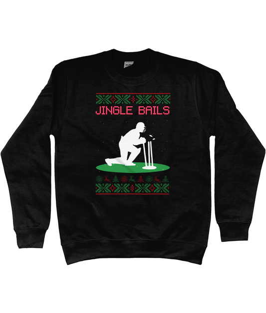 Jingle Bails Cricket Christmas Sweater (Ages 3-13)