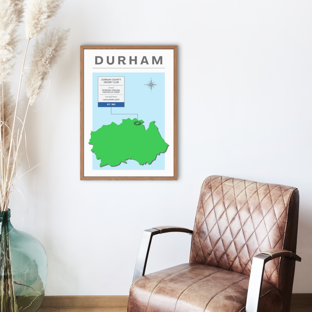 Durham Cricket County Poster