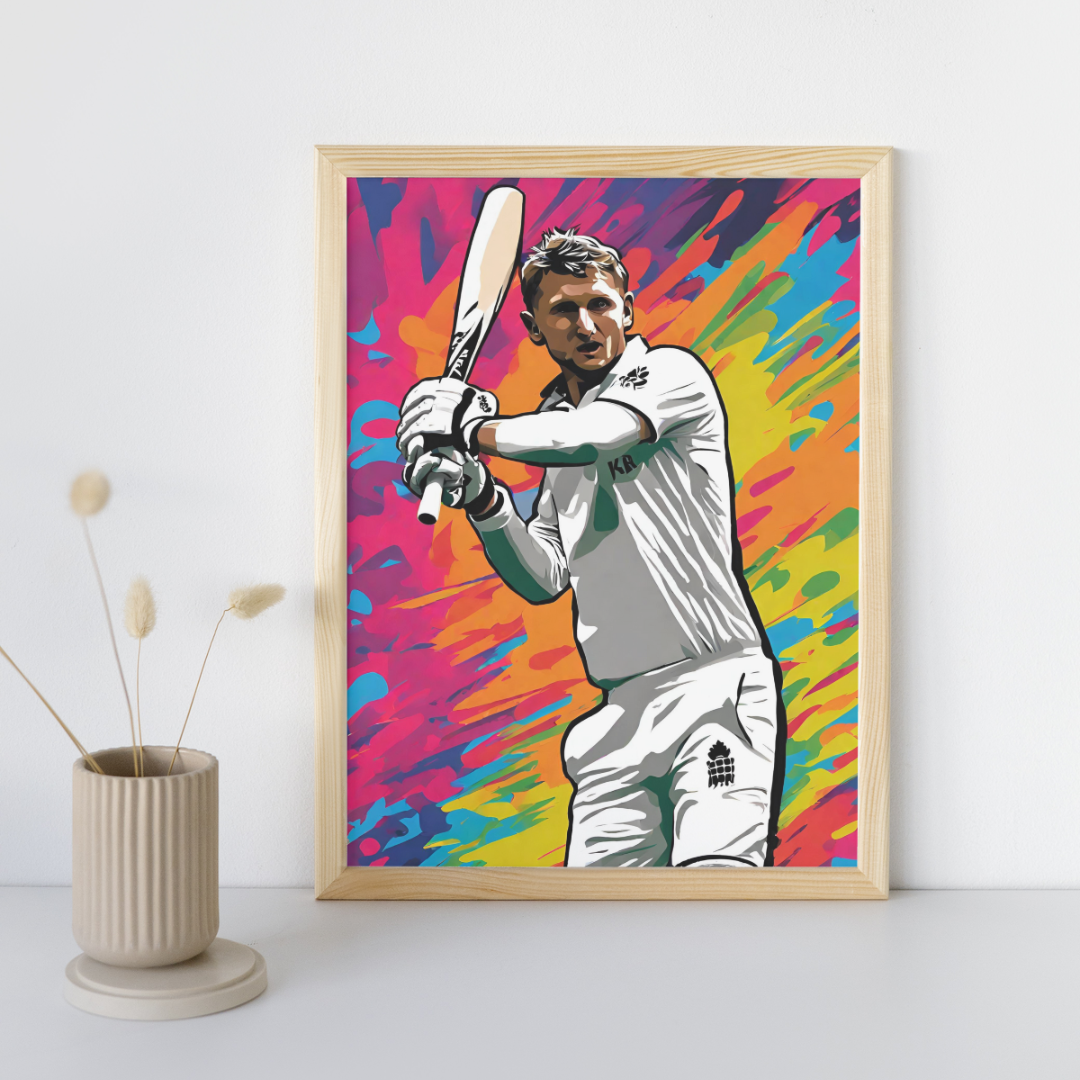 Joe Root Batting | Pop Art Poster