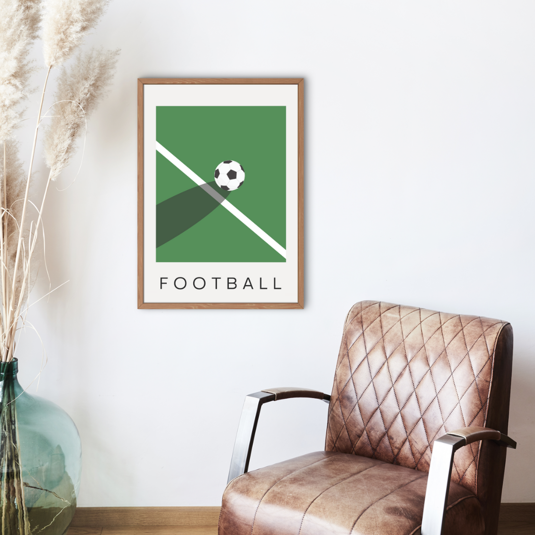 Football Contemporary Minimalist Wall Print