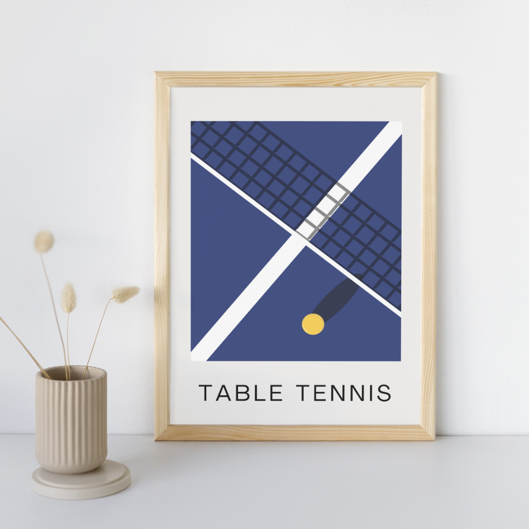 Table Tennis Contemporary Minimalist Wall Print