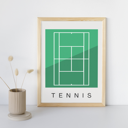 Tennis Court Wall Art | Contemporary Minimalist Poster