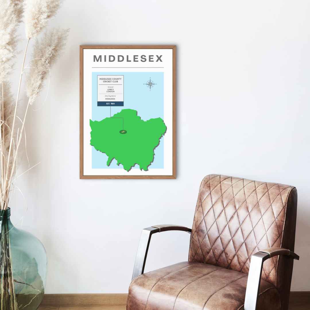 Middlesex County Cricket Poster