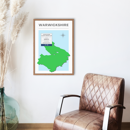 Warwickshire County Cricket Poster