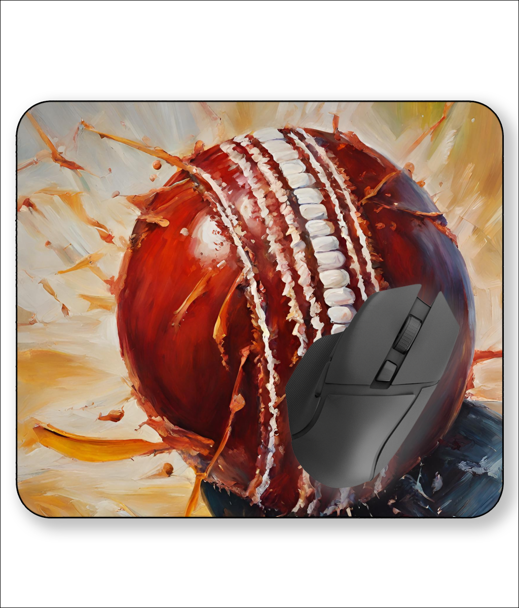 Arty Cricket Ball Mouse Mat