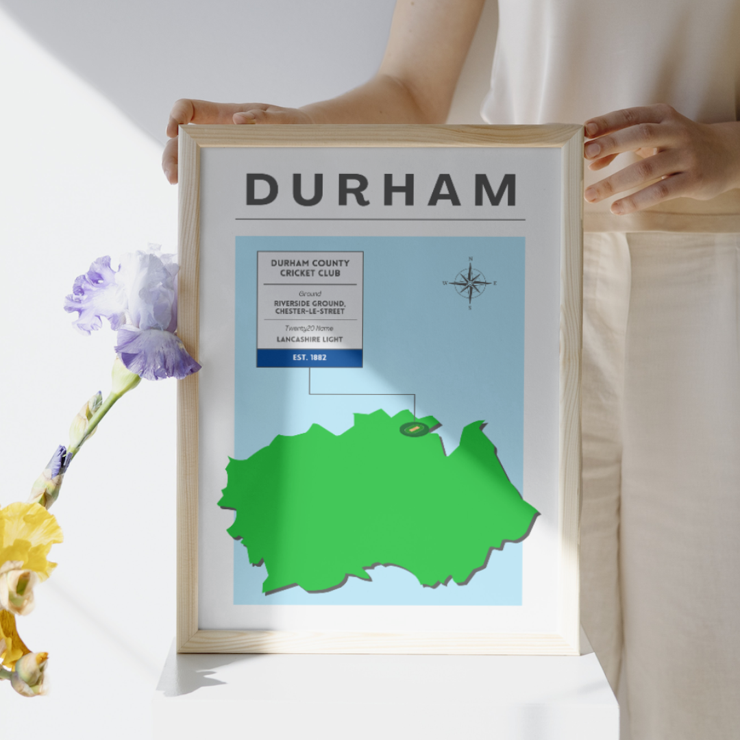 Durham Cricket County Poster