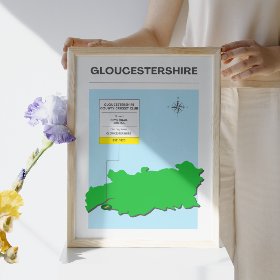 Gloucestershire County Cricket Poster