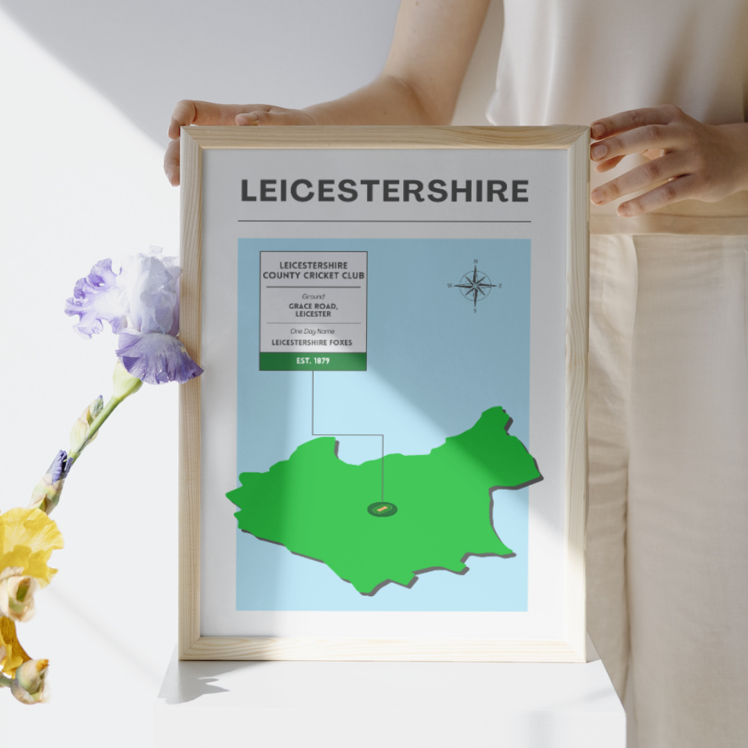 Leicestershire County Cricket Poster